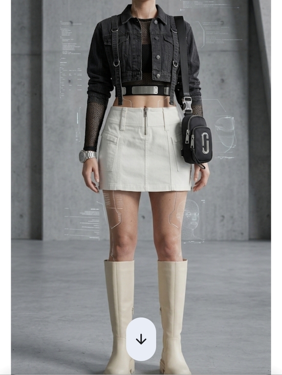 fair whale Dresses & Skirts - Y2k White Cargo Pocket Micro Mini Skirt with Front Zip
